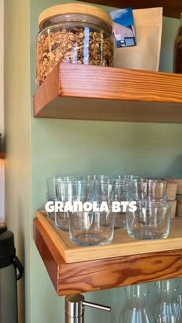 House granola in the works behind the counter